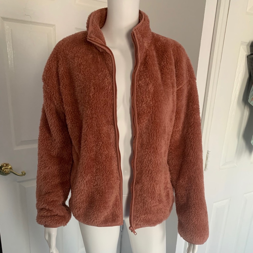 Pink Fuzzy Zip Up